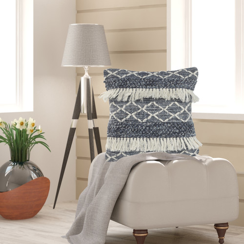 LR Home Homestead 07457 Navy Ivory Pillow