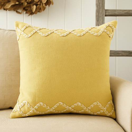 LR Home Rory 07567 Yellow Cream Pillow