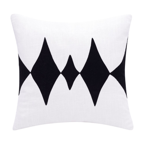 LR Home Stacy Garcia 08431 Onyx White Pillow