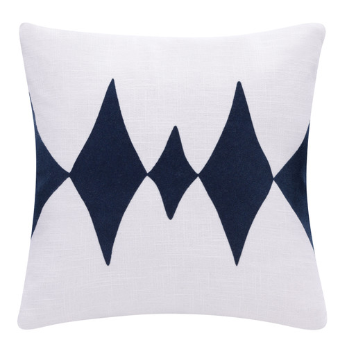 LR Home Stacy Garcia 08434 Ocean Blue White Pillow