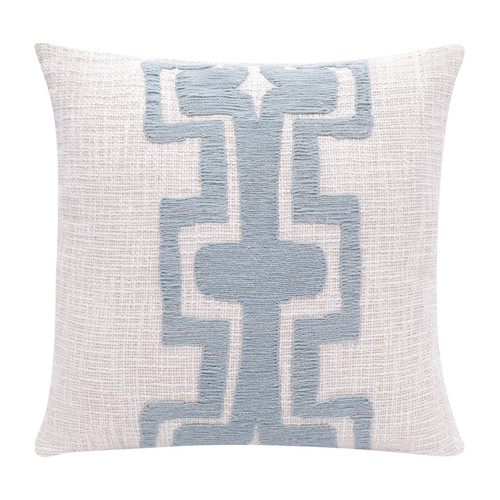LR Home Stacy Garcia 08456 Ocean Blue Ivory Pillow