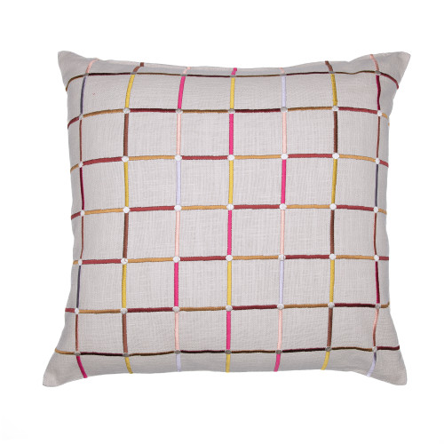 LR Home Stacy Garcia 08664 White Multi Pillow