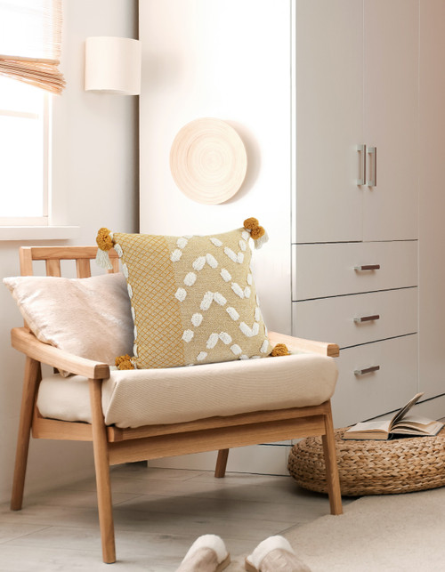 LR Home Zeal 07706 Golden Glow Cream Pillow