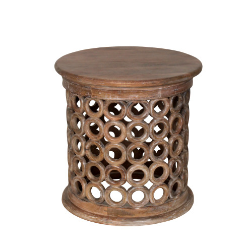 LR Home Stella 04067 Washed Brown Side Table