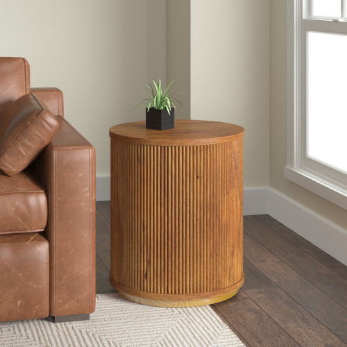 LR Home Modena 03275 Brown Brass Side Table