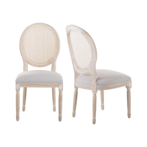 LR Home Eclipse 03944 Whitewash Beige Dining Chair