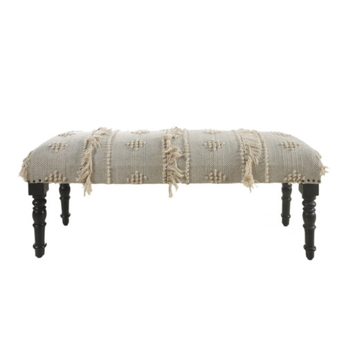 LR Home Anastasia 99012 Blue, Cream Accent Bench