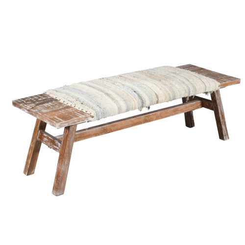 LR Home Timson 03180 Brown Multi Accent Bench