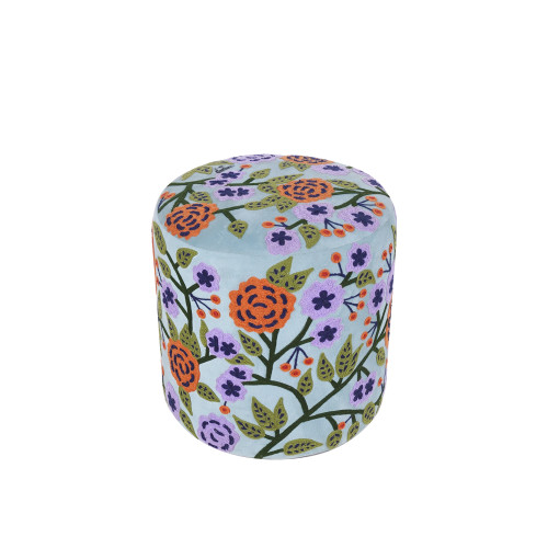 LR Home Matilda 03895 Blue Multi Ottoman