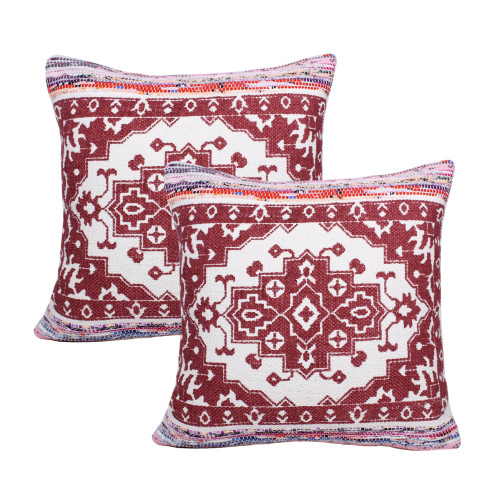 LR Home Judith 07745 Red White Multi Pillow
