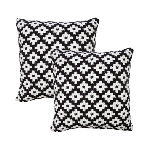 LR Home Leonard 07758 Black White Pillow