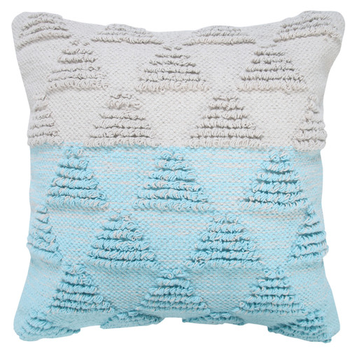 LR Home Luxe 07835 Bright Blue Off-White Pillow
