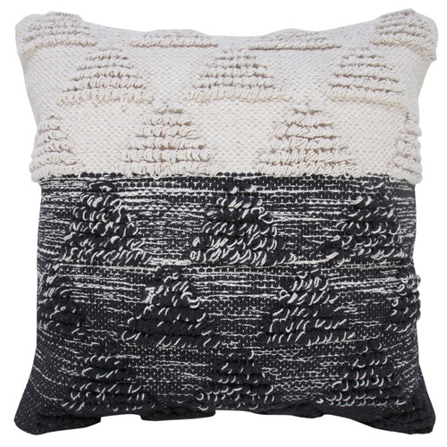 LR Home Luxe 07854 Black Off-White Pillow
