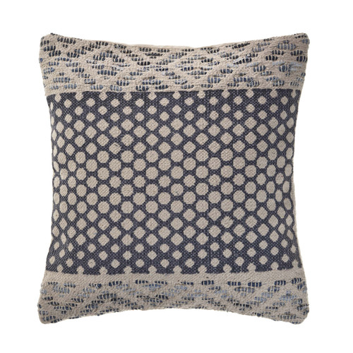 LR Home Mindy 07433 Denim Blue Ivory Pillow