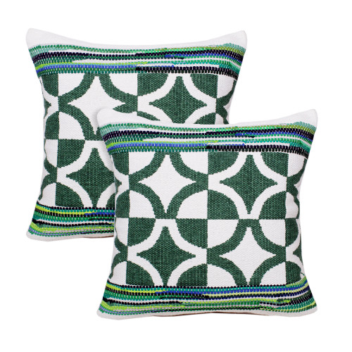 LR Home Mindy 07744 Green Ivory Pillow