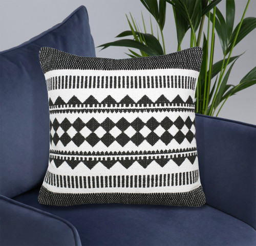 LR Home Mindy 07751 Black White Pillow