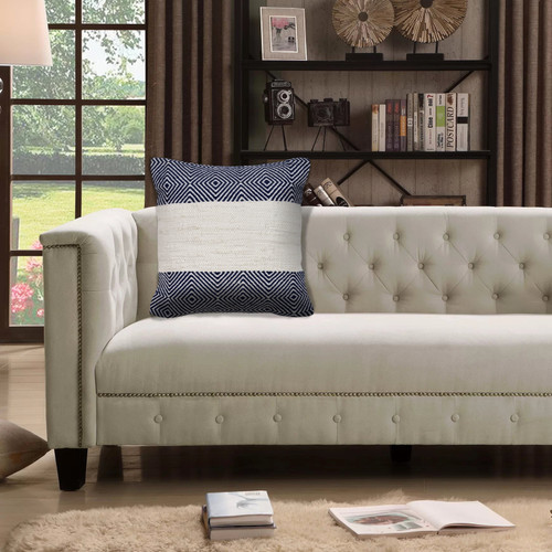 LR Home Multiplex 07352 Blue Ivory Pillow