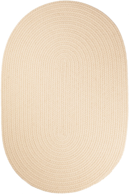 Rhody Solid Poly S001 Cream Area Rug