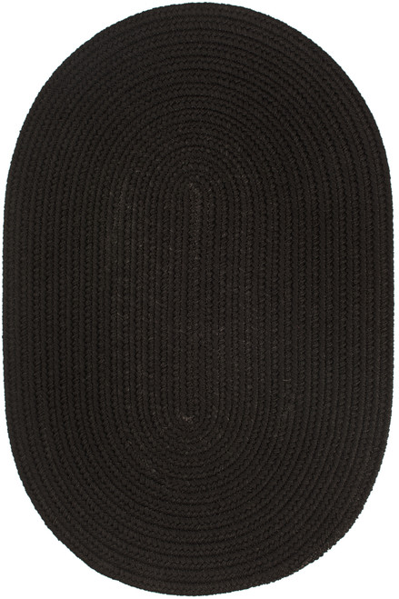 Rhody Solid Poly S016 Black Area Rug