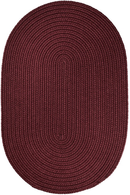 Rhody Solid Poly S022 Burgundy Area Rug