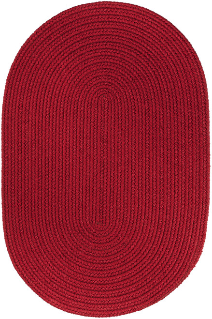 Rhody Solid Poly S045 Brilliant Red Area Rug