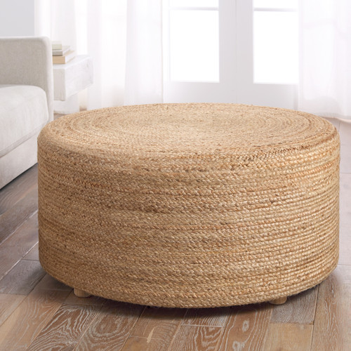 Jaipur Saba Stool SBT02 Tan Beige Pouf