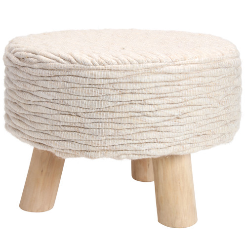 Jaipur Penna PNA01 Tan Taupe Pouf