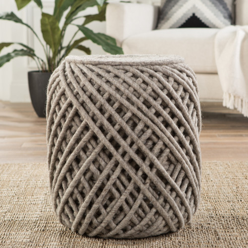 Jaipur Scandinavia Pouf SCP02 Gray Pouf