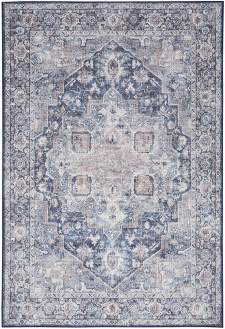 Nourison New Concept Washables SR101 Ivory Navy Rug