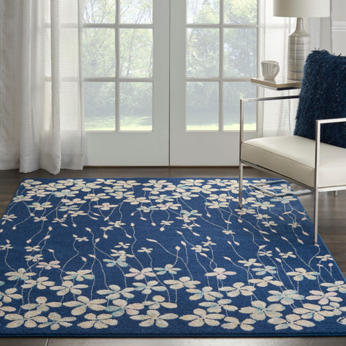 Nourison Tranquil TRA04 Navy Rug