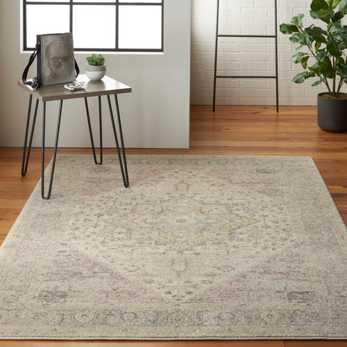 Nourison Tranquil TRA06 Ivory Pink Rug