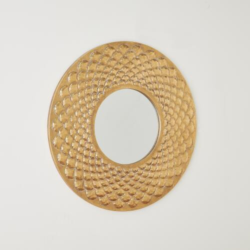 GV Design Fish Scale Wall Mirror-Gold Mirror