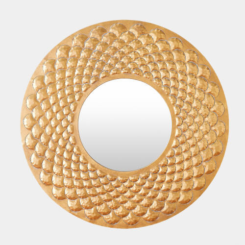 GV Design Fish Scale Wall Mirror-Gold Mirror