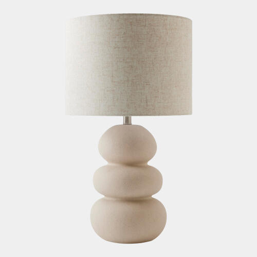 GV Design Anna Ceramic Beige Accent Table Lamp