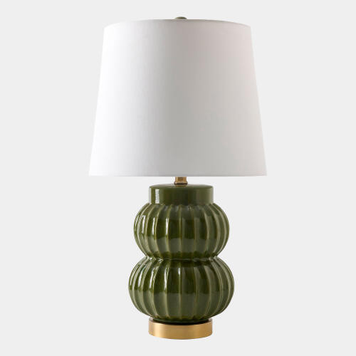 GV Design Charlie Ceramic Green Accent Table Lamp
