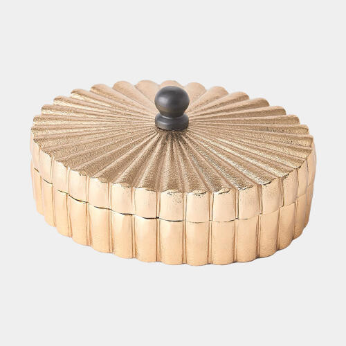 GV Design Milena Oval Gold with Black Knob Box