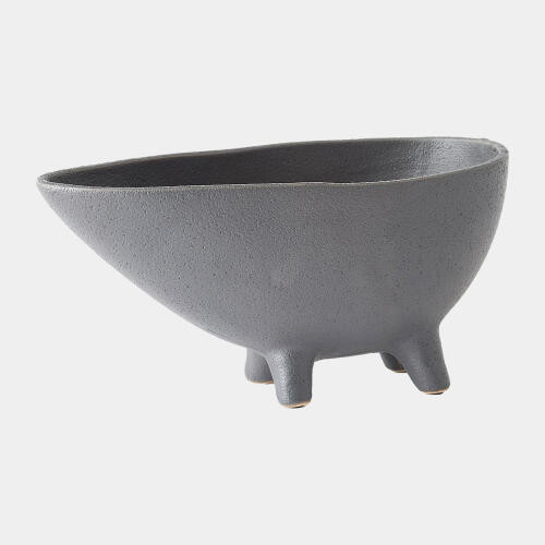 GV Design Bellamy Dark Gray Footed Bowl