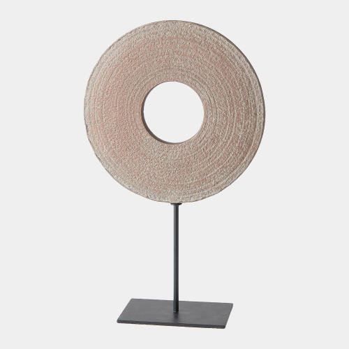 Global Views Obsidiana Ring Gray Stone Decorative Sculpture