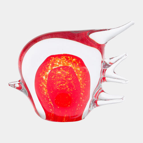 GV Design Coralfish Glass Red Decorative Sculpture