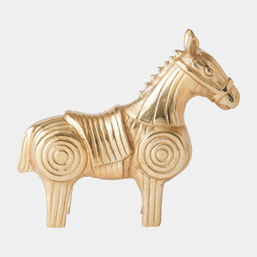 GV Design Funny Fig Horse Gold Decorative Sculpture