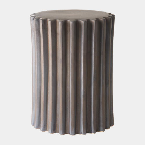 Global Views Perry Gear Matte Brown Stool