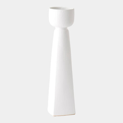 GV Design Cupped White Vase