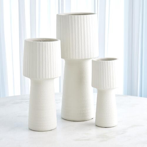 GV Design Torcia Tall Ribbed Top Vase