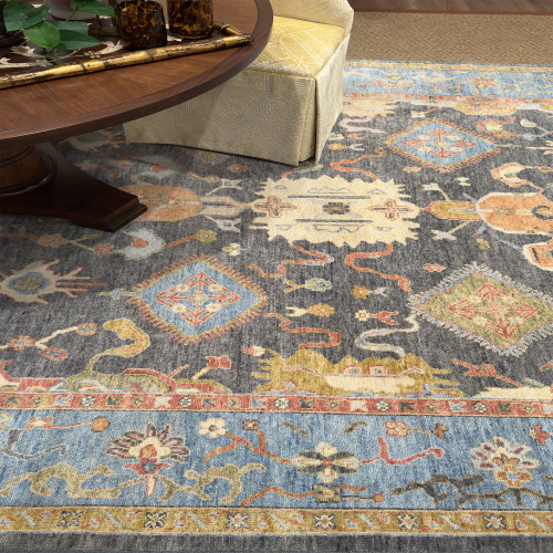Capel Tapestry 1242-400 Sapphire Multi Rug