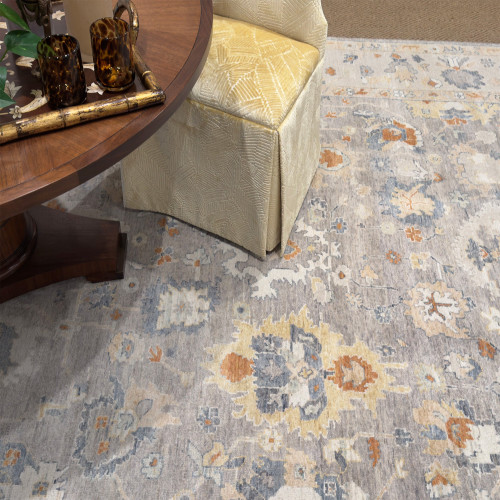 Capel Tapestry 1242-700 Greige Multi Rug