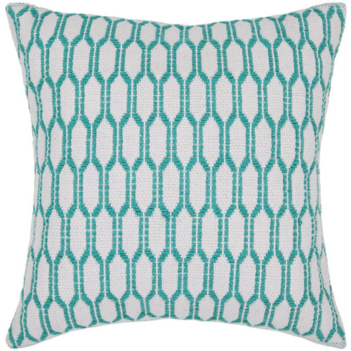 Chandra CUS-28034 White Green Pillow