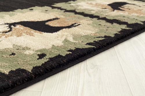 United Weavers Woodside 712-31570 Woodsman Border Black Rug