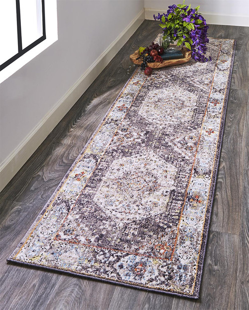 Feizy Armant 3907F Gray Purple Rug