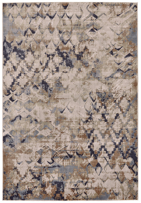 Feizy Cannes 3688F Tan Blue Rug