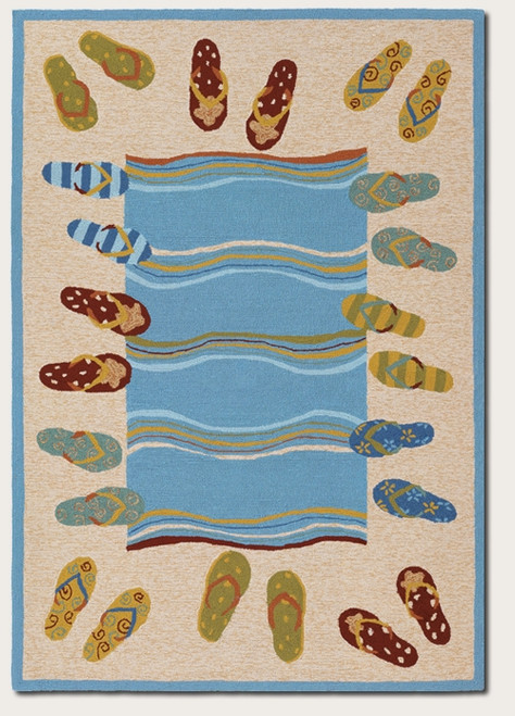 Sand Multi 2128/1009 Outdoor Escape Sandals Outdoor Rug by Couristan